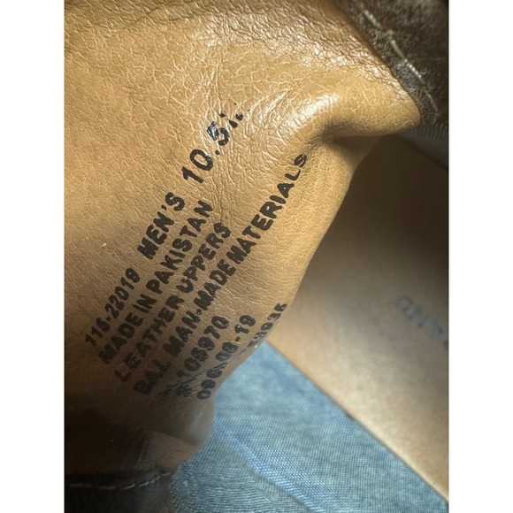 Lucky‎ Brand Men's Brown Leather + Canvas Moc Toe Lace Up Work Style Boots 10.5 - Picture 12 of 12